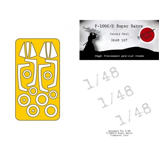 DEAD Design NM48257 1/48 F-100D Super Sabre Masking for Trumpeter kits