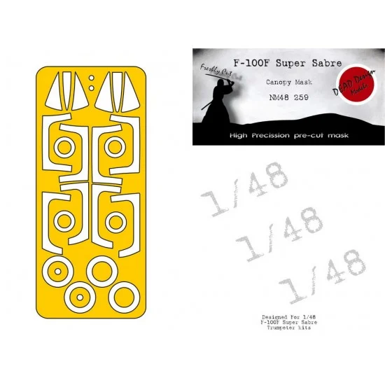 DEAD Design NM48259 1/48 F-100F Super Sabre Masking for Trumpeter kits