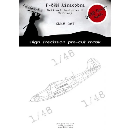 DEAD Design NM48267 1/48 Bell P-39N Airacobra National Insignias Masking for Arma Hobby kits