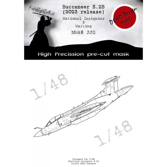 DEAD Design NM48332 1/48 H.S. Buccaneer S.2B (2022) National Insignias Masks for Airfix kits - Model Planes