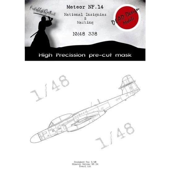 DEAD Design NM48338 1/48 Meteor NF.14 National Insignia Signs Masks for Sword kits - Model Planes