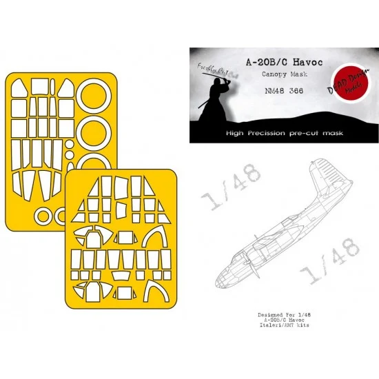 DEAD Design NM48366 1/48 Douglas A-20B/C Boston Masks for Italeri/AMT kits