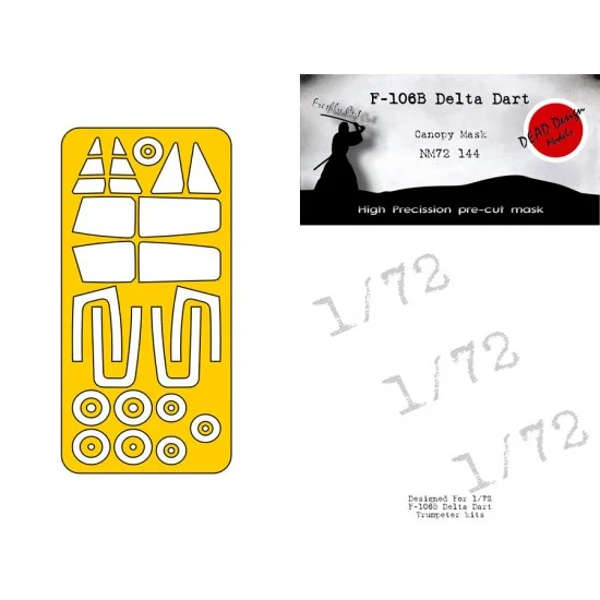 DEAD Design NM72144 1/72 Convair F-106B Delta Dart Masking for Trumpeter kits