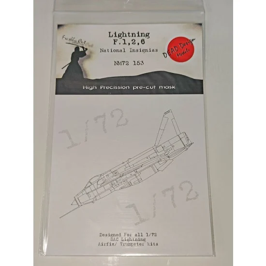 DEAD Design NM72153 1/72 English Electric Lightning National Ins. Masking for Airfix/Trumpeter kits - Model Planes