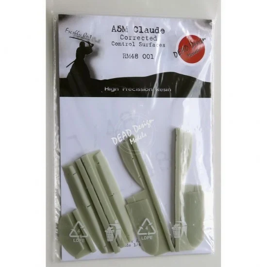 DEAD Design RM48001 1/72 Mitsubishi A5M Claude Control Surfaces Resin Set for Fine Molds - Model Planes