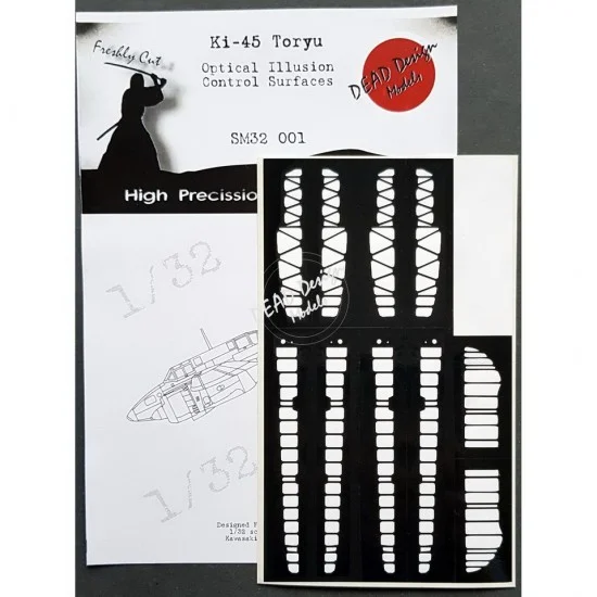 DEAD Design SM32001 1/32 Kawasaki Ki-45 Toryu Control Surfaces Masking for Zoukei Mura kits