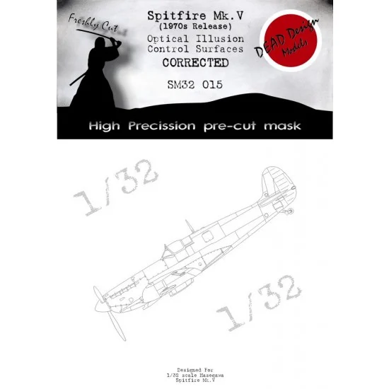 DEAD Design SM32015 1/32 Supermarine Spitfire Mk.Vb Optical Illusion Masking for Hasegawa kits - Model Planes
