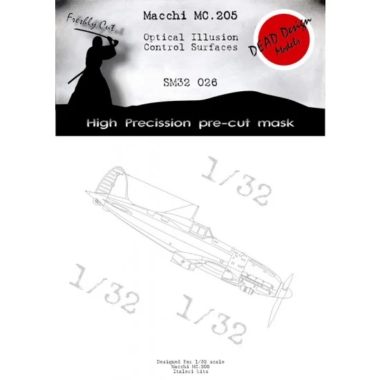 DEAD Design SM32026 1/32 Macchi C.205 Veltro Masking for Italeri kits - Model Planes