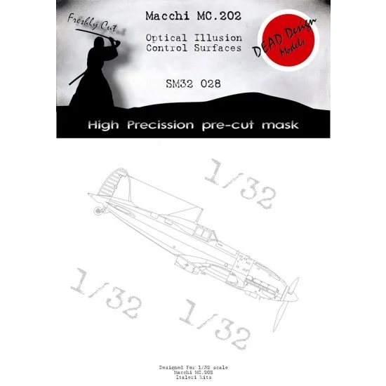 DEAD Design SM32028 1/32 Macchi C.202 Folgore Masking for Italeri kits - Model Planes