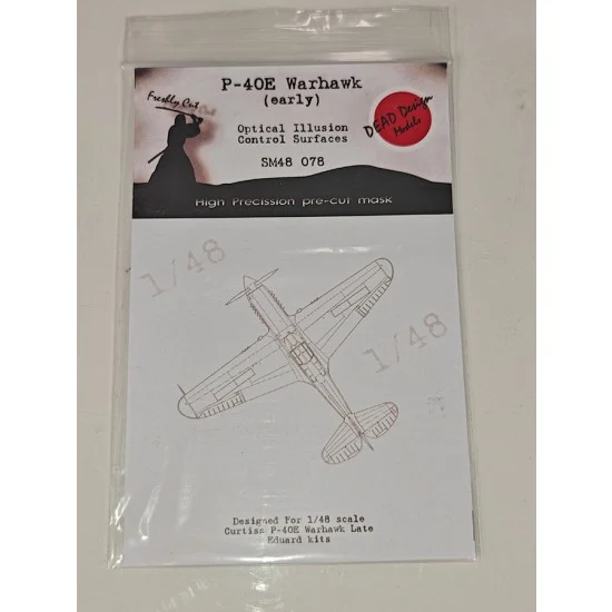 DEAD Design SM48078 1/48 P-40E Warhawk Mask for Eduard kits