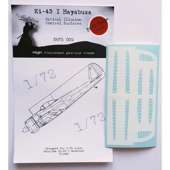 DEAD Design SM72002 1/72 Nakajima Ki-43 I Hayabusa Control Surfaces Masking for Fujimi kits