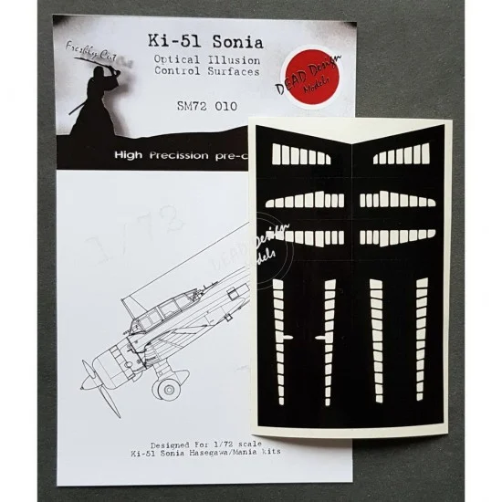 DEAD Design SM72010 1/72 Mitsubishi Ki-51 Sonia Control Surfaces Masking for Hasegawa kits