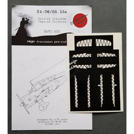 DEAD Design SM72015 1/72 Tachikawa Ki-36 Ida Control Surfaces Masking for Fujimi kits