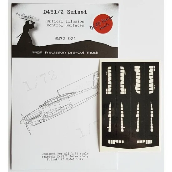DEAD Design SM72021 1/72 Yokosuka D4Y1/2 Suisei Control Surfaces Masking for Fujimi kits - Model Planes