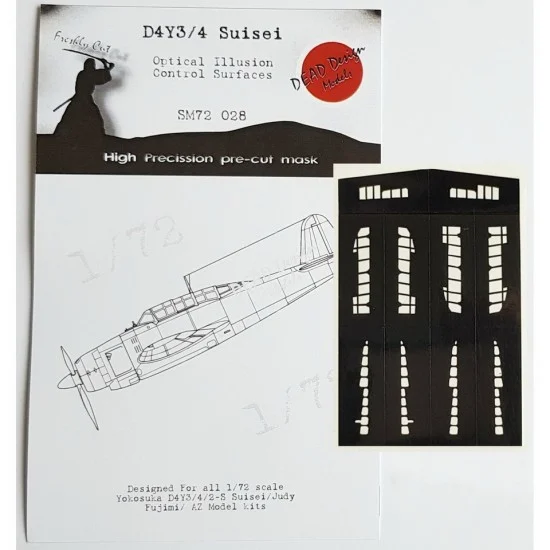 DEAD Design SM72028 1/72 Yokosuka D4Y3/4 Suisei Control Surfaces Masking for Fujimi kits - Model Planes