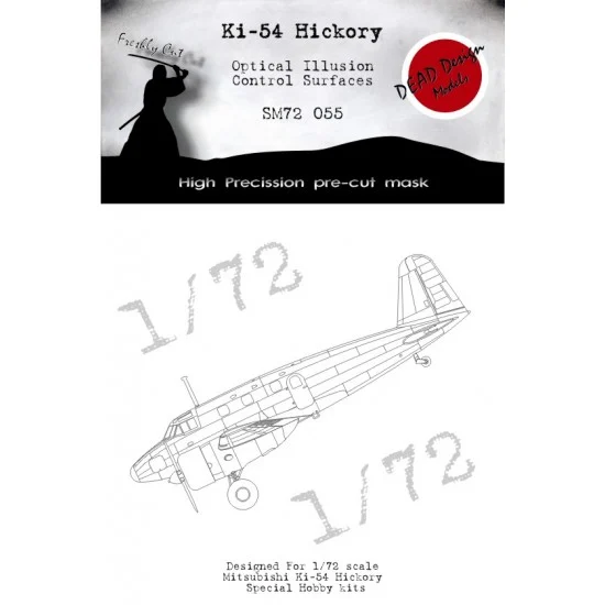 DEAD Design SM72055 1/72 Tachikawa Ki-54 Hickory Optical Illusion Masking for Special Hobby kits