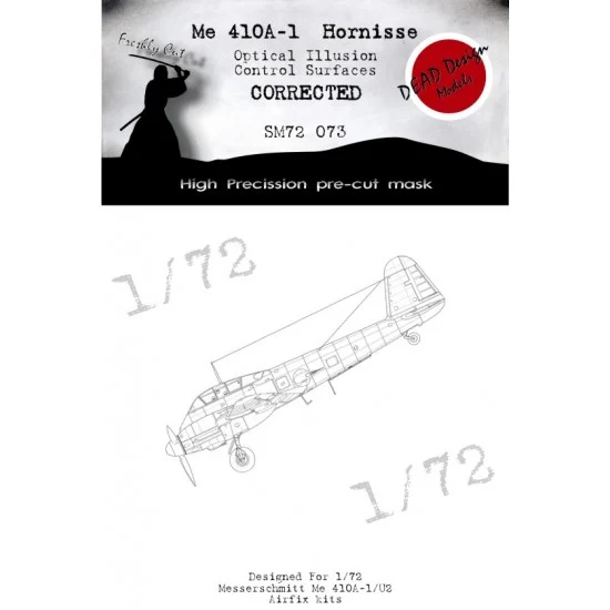 DEAD Design SM72073 1/72 Kawasaki Ki-100 Control Surfaces Masking for Fine Molds kits