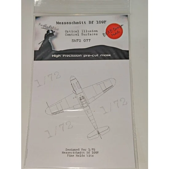DEAD Design SM72077 1/72 Messerschmitt Bf 109 F Masking for Fine Molds kits - Model Planes