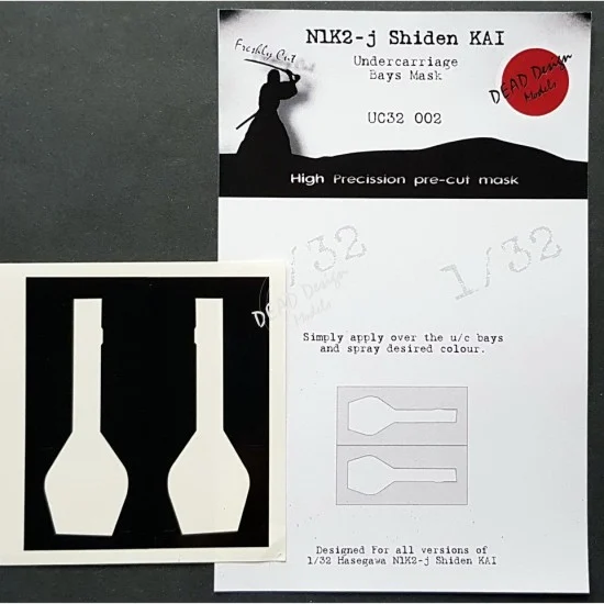 DEAD Design UC32002 1/32 Kawanishi N1K-2j Shiden KAI Undercarriage Bays Masking for Hasegawa kits