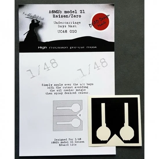 DEAD Design UC48020 1/48 Mitsubishi A6M2a/b Reisen Undercarriage Bays Masking for Eduard kits - Model Planes