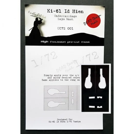 DEAD Design UC72001 1/72 Kawasaki Ki-61 Id Hien Undercarriage Bays Masking for Tamiya kits