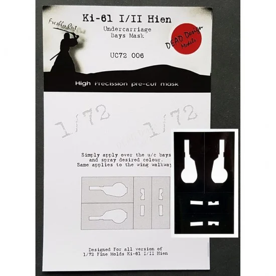 DEAD Design UC72006 1/72 Kawasaki Ki-61 I Hien Undercarriage Bays Masking for Fine Molds