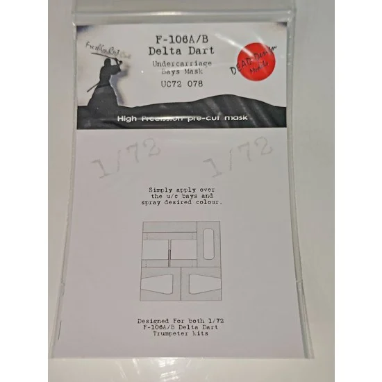 DEAD Design UC72078 1/72 Convair F-106A Delta Dart Undercarriage Bays Masking for Trumpeter kits