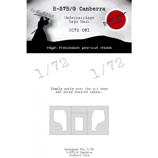 DEAD Design UC72081 1/72 Martin B-57 Canberra Masking for Italeri kits