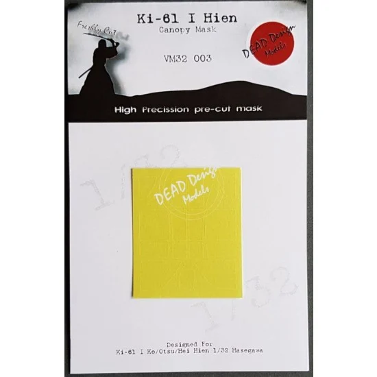 DEAD Design VM32003 1/32 Kawasaki Ki-61 Hien Canopy Masking for Hasegawa kits