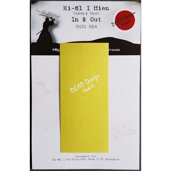 DEAD Design VM32004 1/32 Kawasaki Ki-61 Hien (In & Out) Canopy Masking for Hasegawa kits
