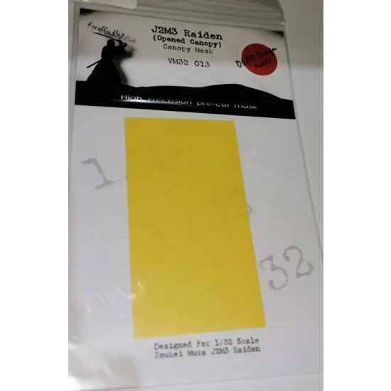 DEAD Design VM32013 1/32 Mitsubishi J2M3 Raiden Canopy Masking for Zoukei Mura kits - Model Planes