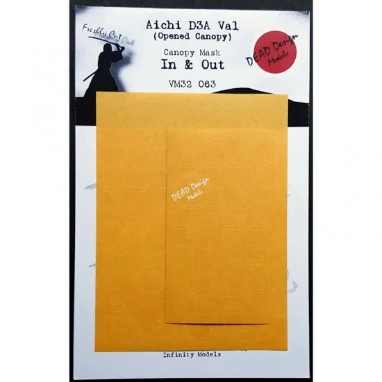 DEAD Design VM32063 1/32 D3A1 Val (Opened Canopy) Paint Mask (In&Out) for Infinity Models - Model Planes