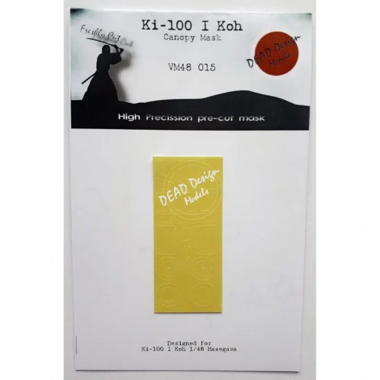 DEAD Design VM48015 1/48 Kawasaki Ki-100 I Razorback Canopy Masking for Hasegawa kits