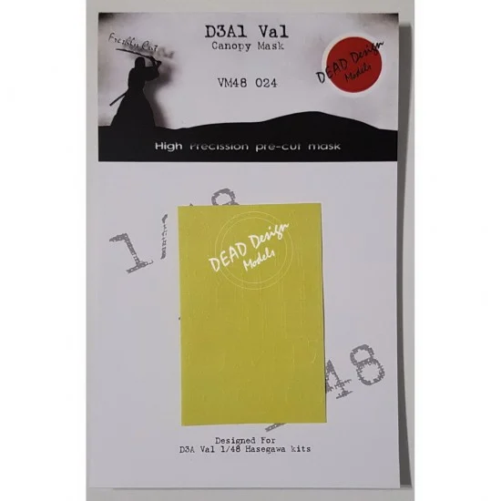 DEAD Design VM48024 1/48 Aichi D3A Val Canopy Masking for Hasegawa kits - Model Planes