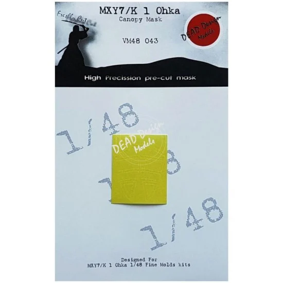 DEAD Design VM48043 1/48 Yokosuka MXY1K Ohka Canopy Masking for Fine Molds - Model Planes