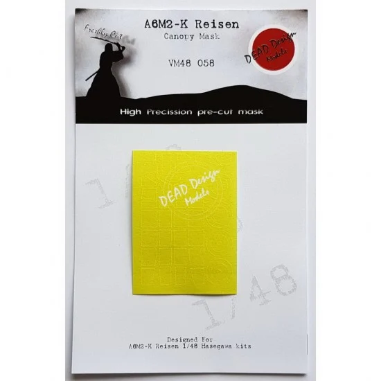 DEAD Design VM48058 1/48 Mitsubishi A6M2-K Reisen Canopy Masking for Hasegawa kits