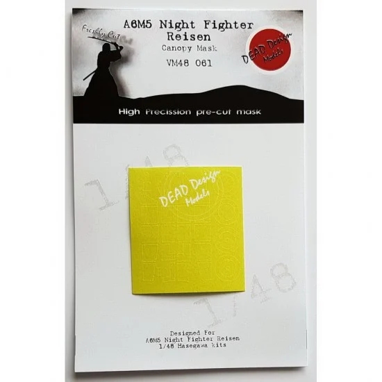 DEAD Design VM48061 1/48 Mitsubishi A6M5 Night Fighter Reisen Canopy Masking for Hasegawa kits - Model Planes