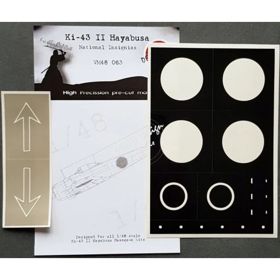 DEAD Design VM48063 1/48 Nakajima Ki-43 II/III Hayabusa National Insignias Masking for Hasegawa kits