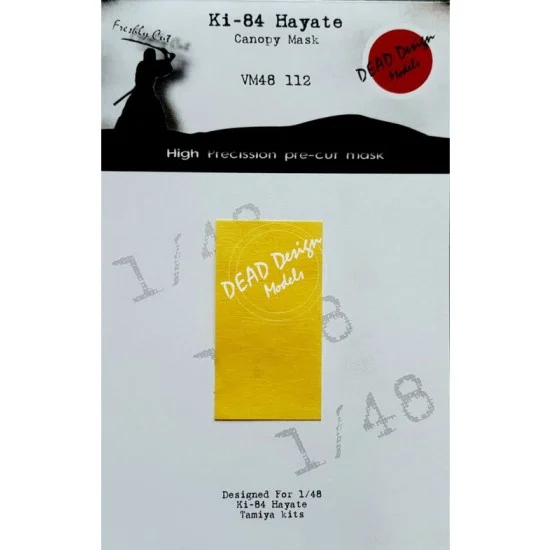 DEAD Design VM48112 1/48 Nakajima Ki-84 Hayate Canopy Masking for Tamiya kits