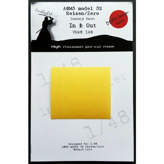 DEAD Design VM48146 1/48 Mitsubishi A6M3 m.32 Reisen (In&Out) Masking for Eduard kits - Model Planes