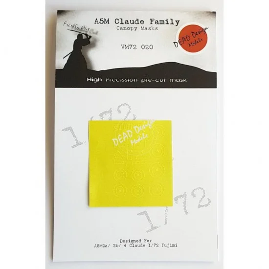 DEAD Design VM72020 1/72 Mitsubishi A5M Claude Family Canopy Masking for Fujimi kits - Model Planes