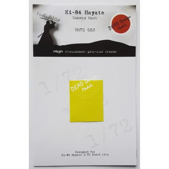 DEAD Design VM72053 1/72 Nakajima Ki-84 Hayate Canopy Masking for Sword kits