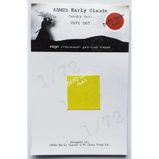 DEAD Design VM72067 1/72 Mitsubishi A5M2b Early Canopy Masking for Clear Prop kits - Model Planes