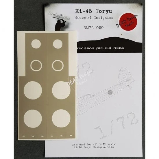 DEAD Design VM72090 1/72 Kawasaki Ki-45 Toryu National Insignias Masking for Hasegawa kits