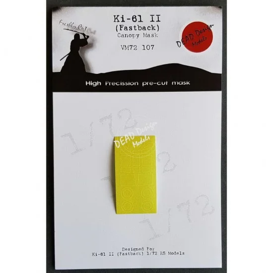 DEAD Design VM72107 1/72 Kawasaki Ki-61 II KAI Hien (Fastback) Canopy Masking for RS Models