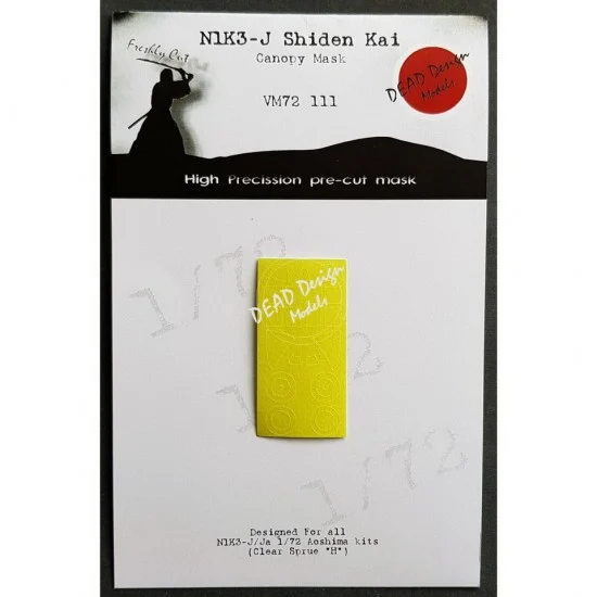 DEAD Design VM72111 1/72 Kawanishi N1K3-j Shiden KAI Canopy Masking for Aoshima kits