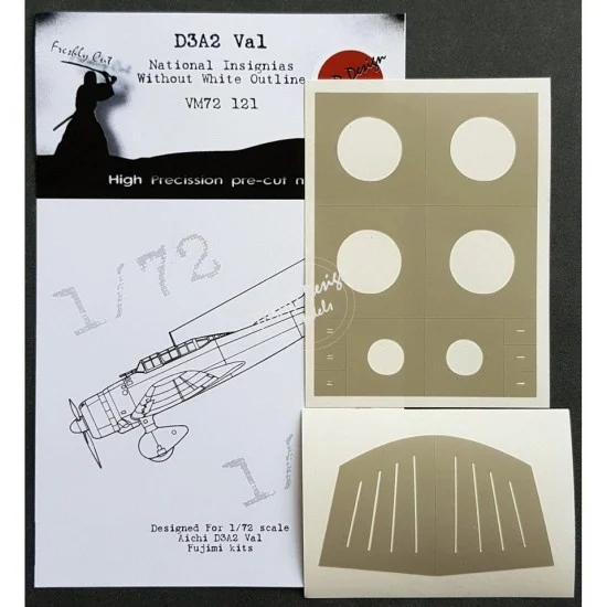 DEAD Design VM72121 1/72 Aichi D3A2 Val National Insignias Masking for Fujimi kits - Model Planes