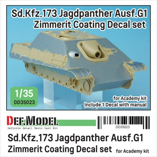 DEF DD35023 1/35 Jagdpanther Ausf.G1 Zimmerit Coating Decal set for Academy kit - Military Vehicles & Tanks