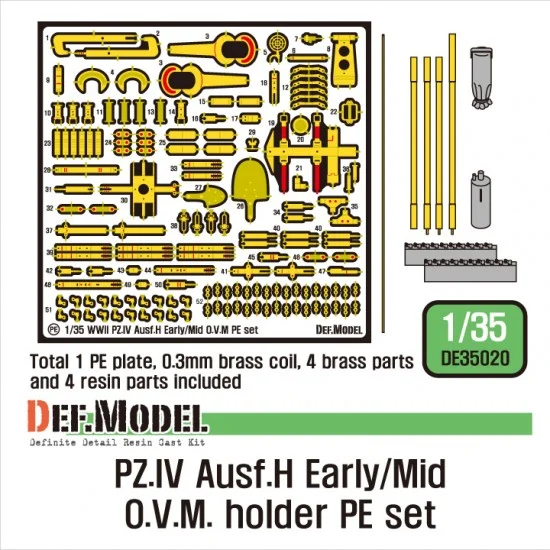 DEF DE35020 1/35 PZ.IV Ausf.H O.V.M. PE set for Academy kits - Military Vehicles & Tanks