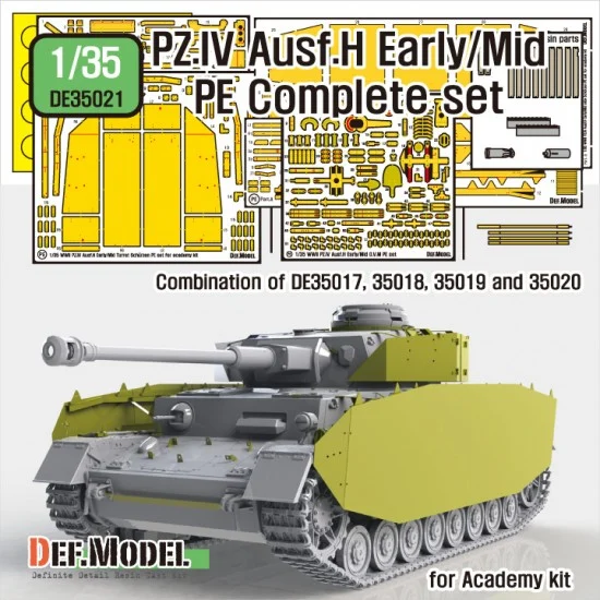 DEF DE35021 1/35 PZ.IV Ausf.H Early/Mid PE Complete set for Academy kits - Military Vehicles & Tanks